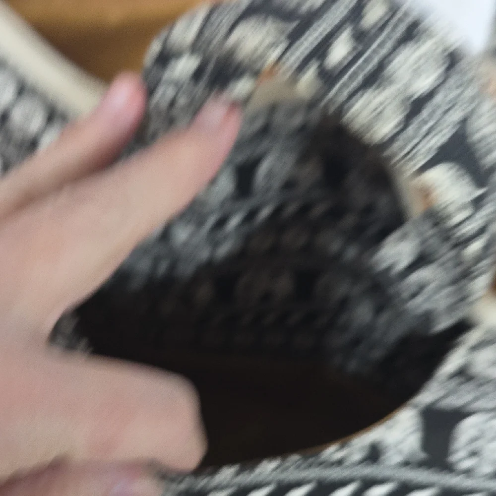 Black and White Printed Women Bag